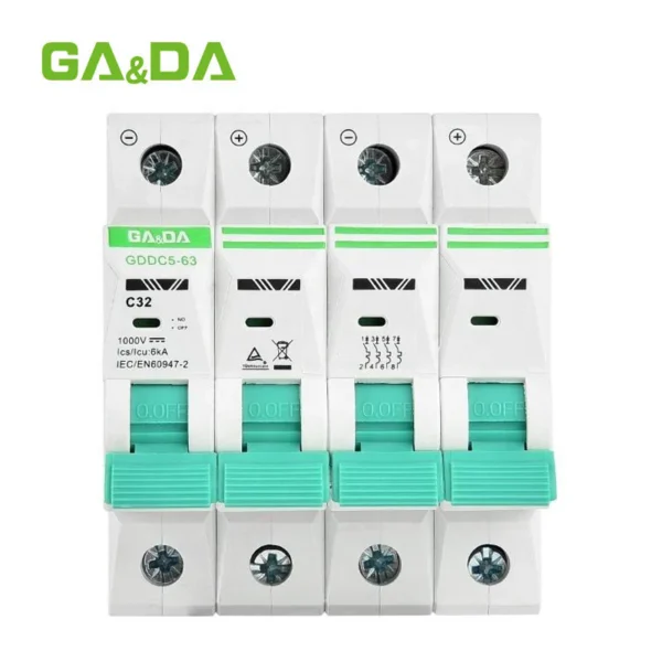 4P DC 1000V MCB 32A Solar
