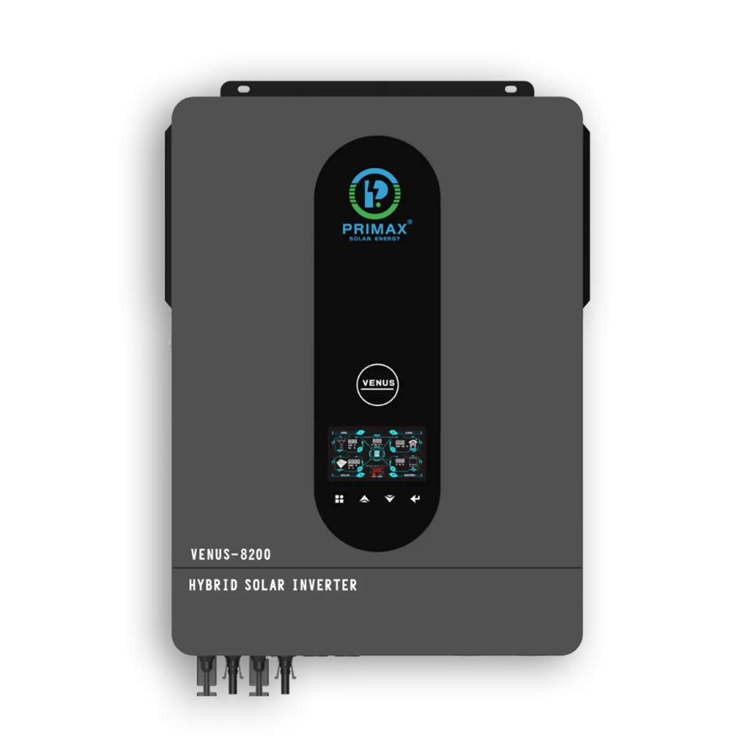 VENUS-8200-1.png PRIMAX VENUS 8200 Hybrid Solar Inverter 8.2KW Dual Output & PV with 10200W 48V MPPT 2024 - Image 1