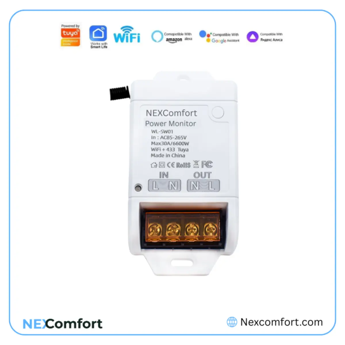 30A WiFi Smart Relay Switch With Power Monitor _ Timer Switch For Geyser 30A WiFi Smart Relay Switch With Power Monitor | Timer Switch For Geyser - Image 1