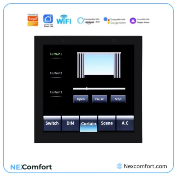 4 Gang + Zigbee Smart Home Control Panel 4 Inch X4