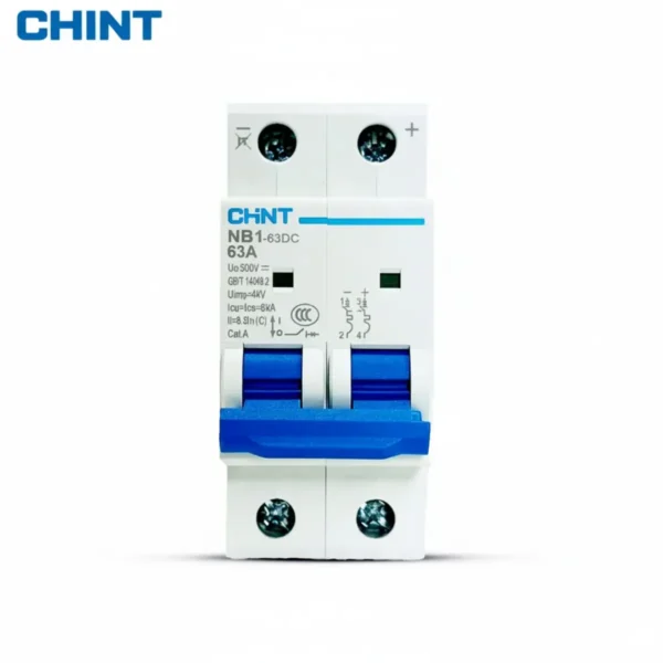 CHINT NB1-63DC 63A 500V DC Miniature Circuit Breaker (MCB)