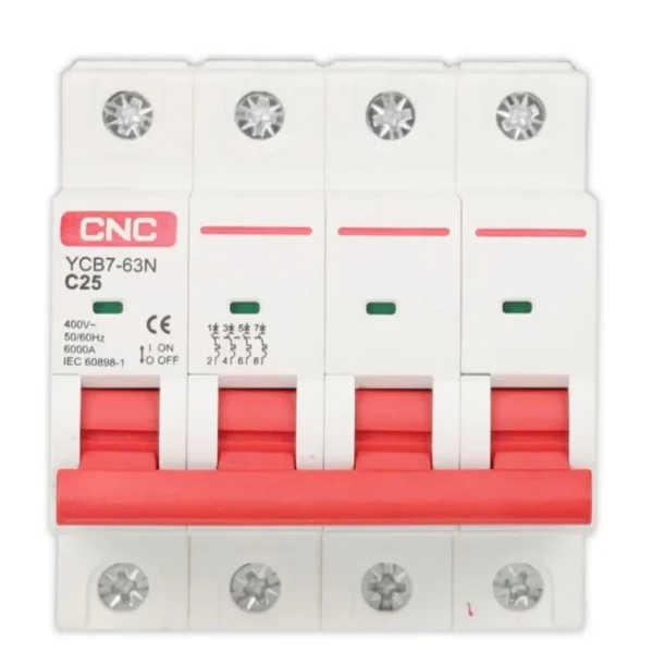 CNC YCB7-63N 4P AC MCB Circuit Breaker