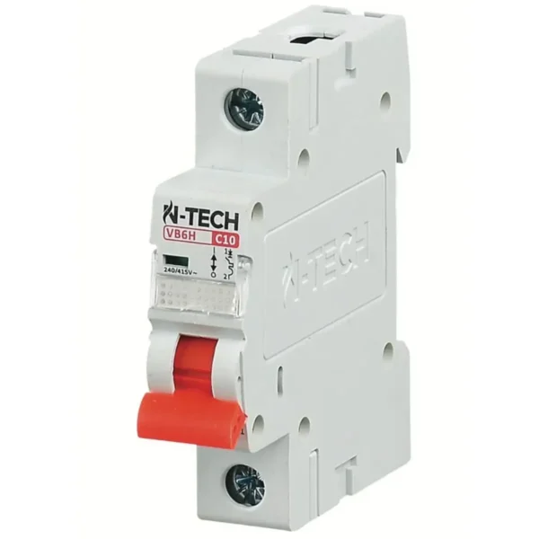 N-Tech VB6H 1 Pole AC MCB Overload & Short-Circuit Protection