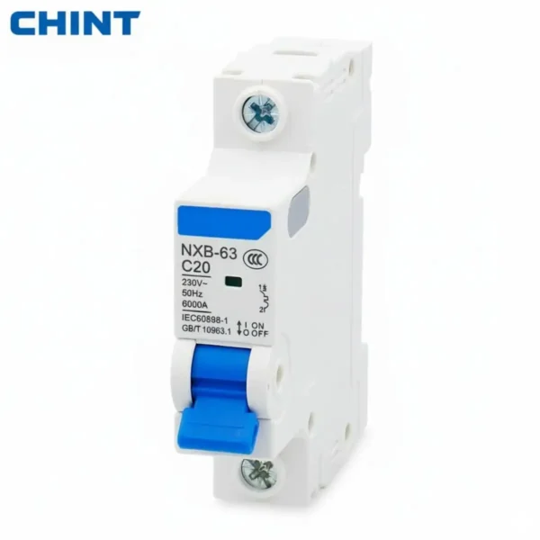 CHINT NXB-63 1P 230V Miniature Circuit Breaker (MCB) – Overload & Short Circuit Protection (10A, 16A, 20A)