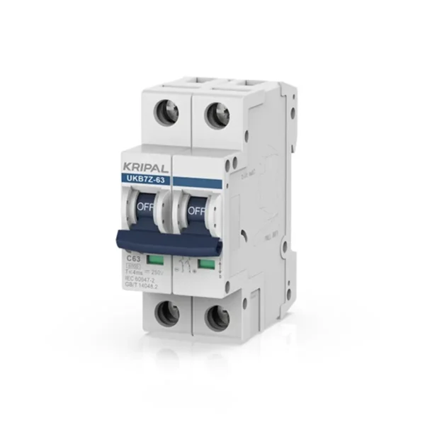 Kripal UKB7Z-63 2-Pole 500V 63A DC Miniature Circuit Breaker (MCB)
