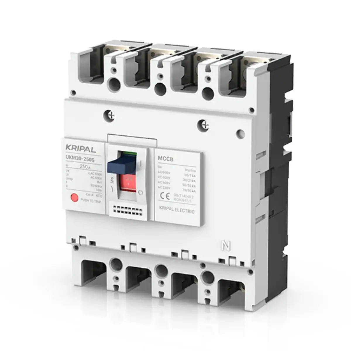 Kripal UKM30250S 4-Pole 200A AC Moulded Case Circuit Breaker (MCCB) Kripal UKM30250S 4-Pole 200A AC Moulded Case Circuit Breaker (MCCB) - Image 1