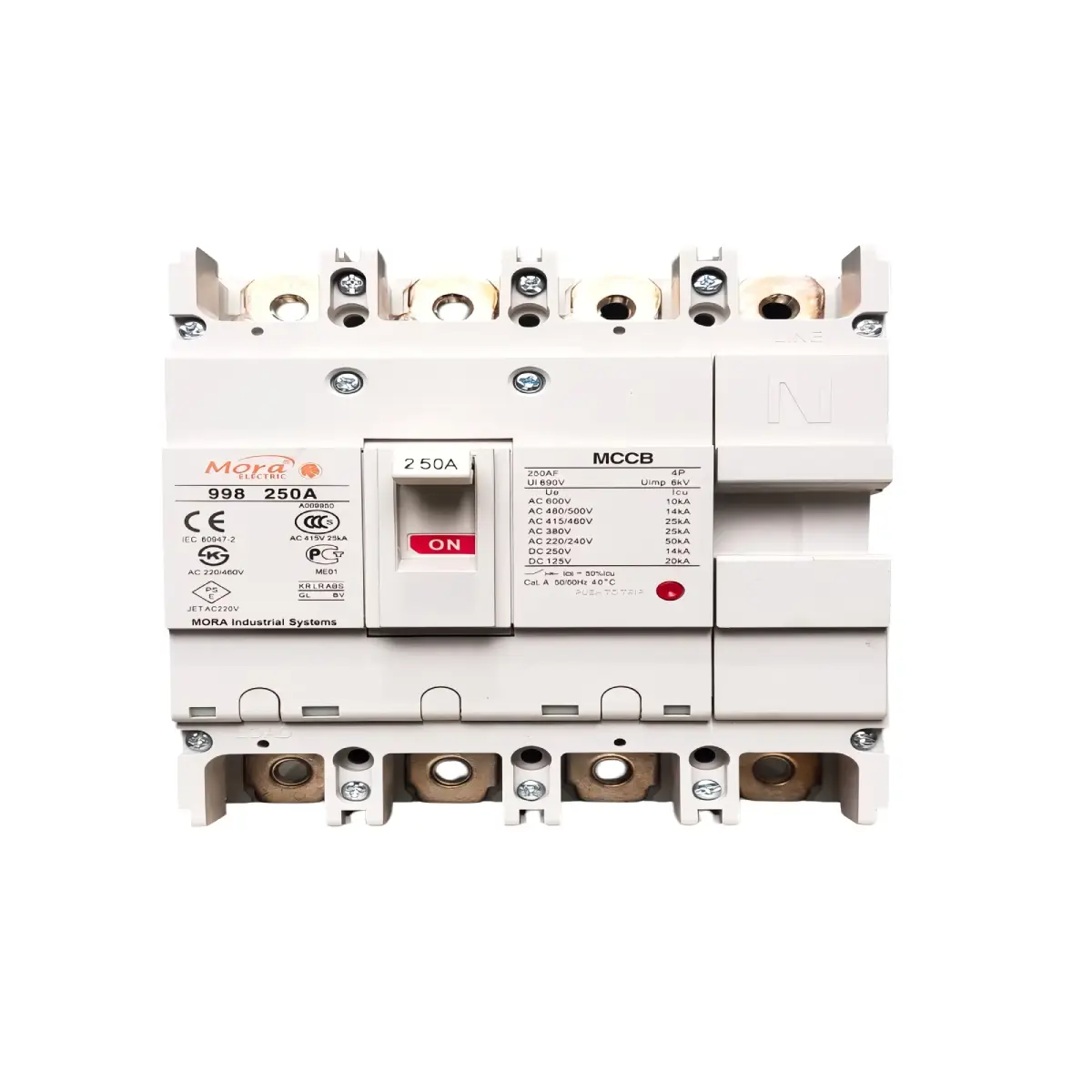 Mora 998 104B_250A Three-Phase MCCB Disconnector Mora 998 104B/250A Three-Phase MCCB Disconnector Switch 100A/250A – 4 Pole - Image 1