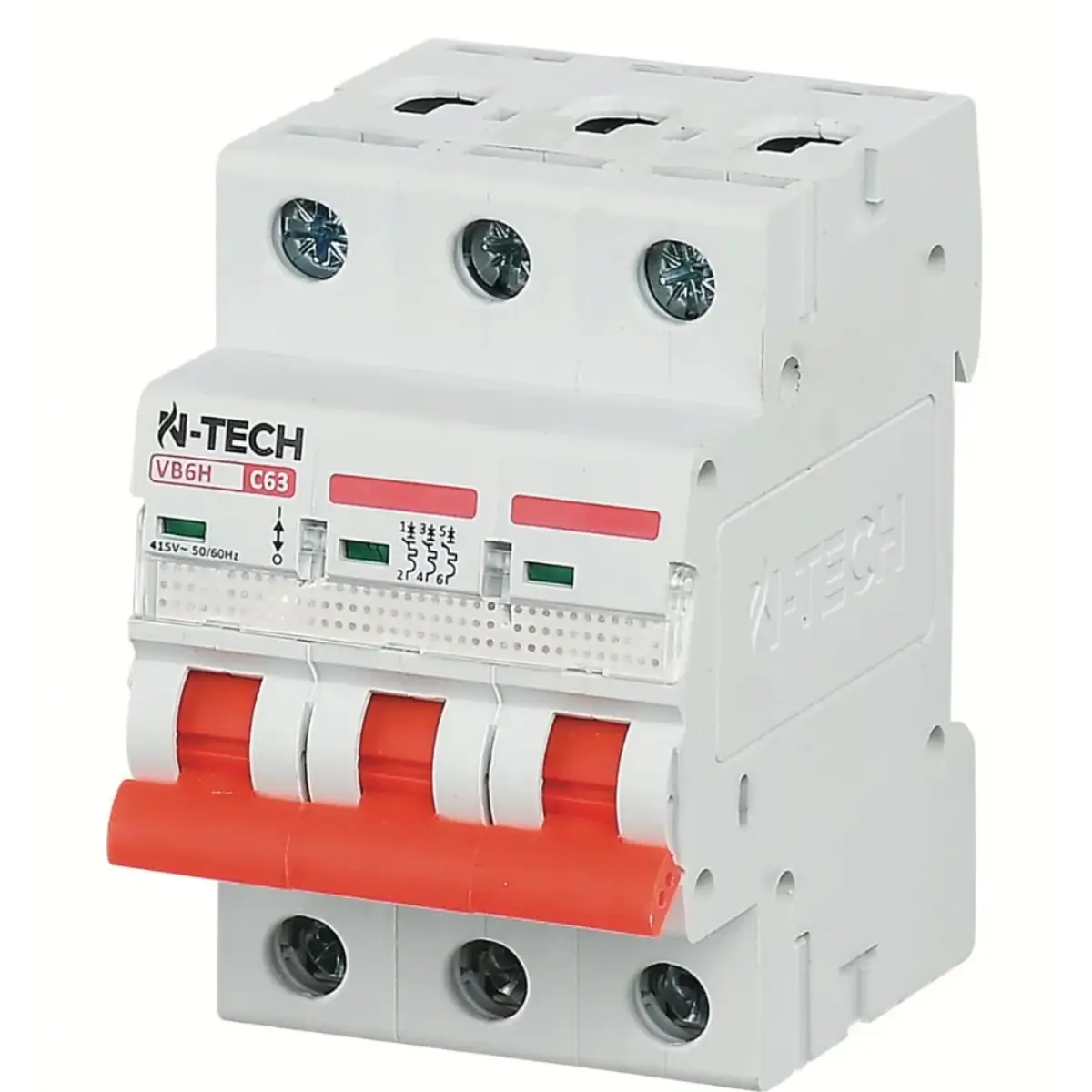 N-Tech VB6H 3 Pole AC MCB Overload & Short-Circuit Protection-2 N-Tech VB6H 3 Pole AC MCB Overload & Short-Circuit Protection - Image 1