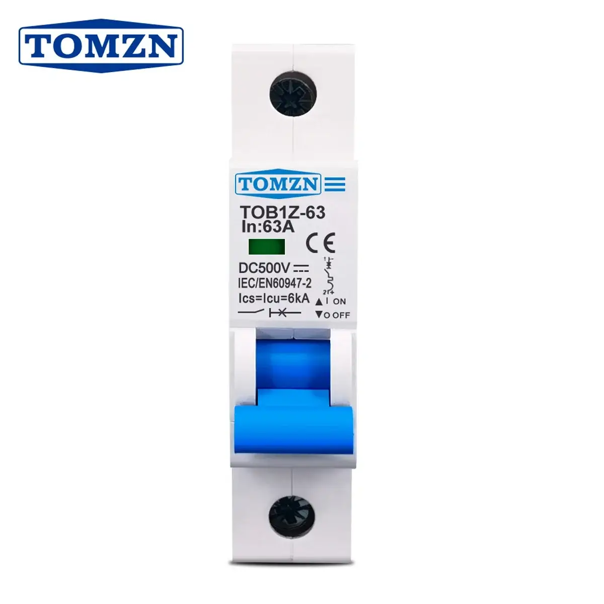 Tomzn 1P DC MCB Mini Circuit breaker C type 500V DC Tomzn 1P DC MCB Mini Circuit breaker C type 500V DC - Image 1