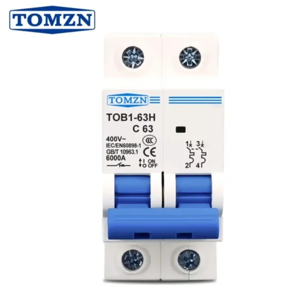 Tomzn 2P AC C Type MCB Circuit Breaker