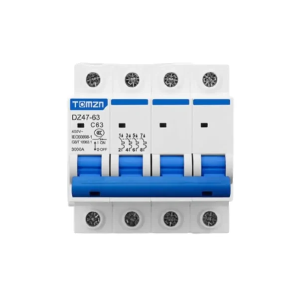 Tomzn 4 Pole 63A AC MCB Circuit Breaker